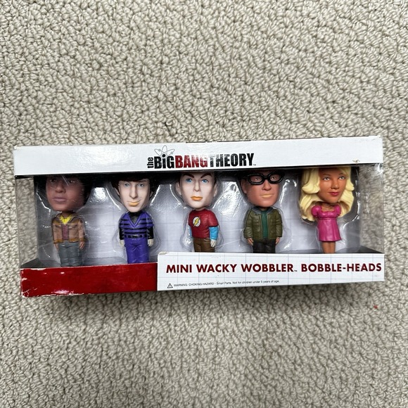 Big‎ Bang Theory Mini Wacky Wobblers Bobbleheads Sheldon Leonard Raj New In Box - Picture 1 of 4